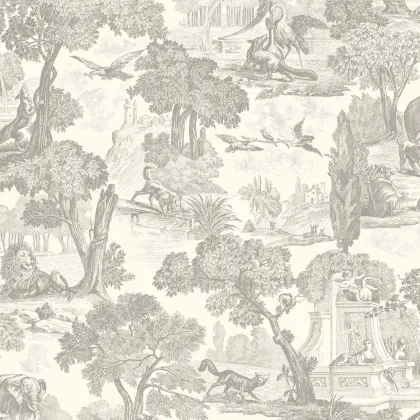 Versailles wallpaper in Soot and Snow