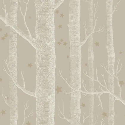 Woods & Stars wallpaper in Linen