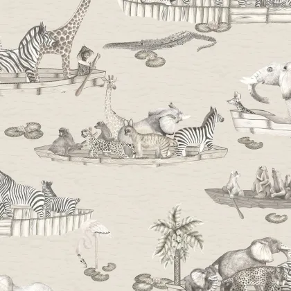 Zambezi wallpaper in Soot on Stone