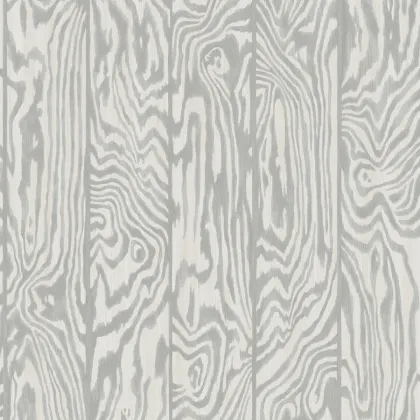 Zebrawood wallpaper in Grey on White