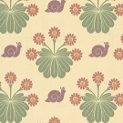 Burges Snail wallpaper in Travertine