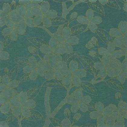 Camellia wallpaper in Teal
