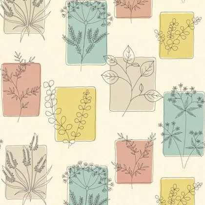 Herbes wallpaper in Cocktail