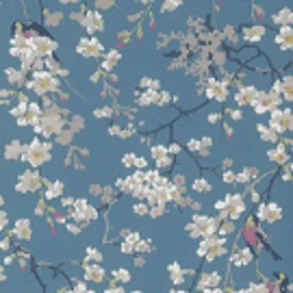 Massingberd Blossom wallpaper in Deep Blue