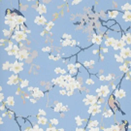 Massingberd Blossom wallpaper in Pale Blue