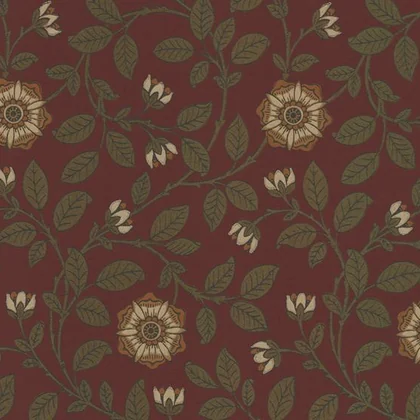 Richmond Green wallpaper in Revival Red