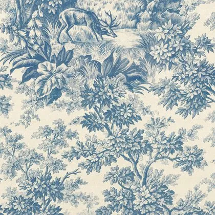 Stag Toile wallpaper in Juniper