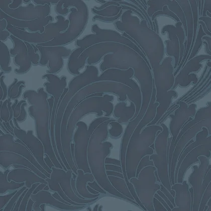 Tulip wallpaper in Blue Black