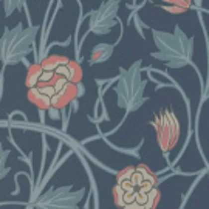 Tulip wallpaper in Hicks Blue